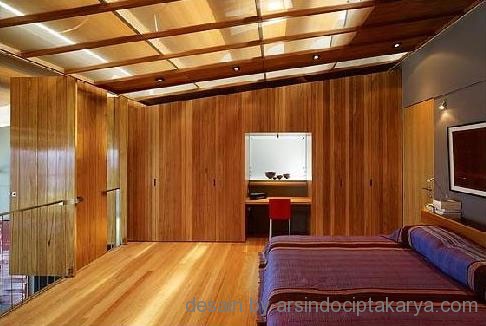 desain interior rumah kayu