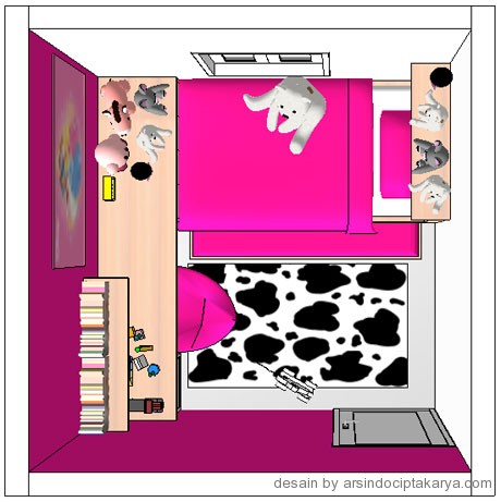 desain kamar tidur anak perempuan