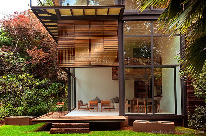 desain rumah kayu modern